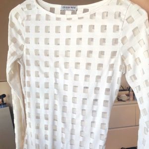 White long sleeve bodysuit